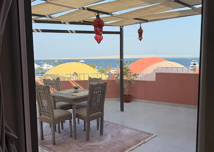 Private Rooftop Two Bedroom Seaview Panorama Hurghada